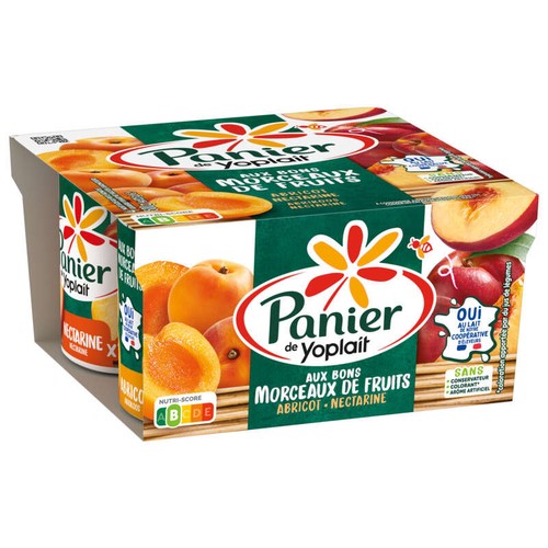 Panier De Yoplait Yaourt Abricot Nectarine 4x125g