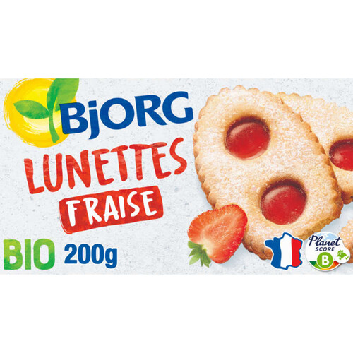 Bjorg Lunettes À La Fraise Et Farine D'Épeautre Bio 200G