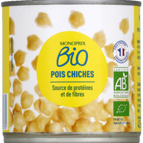 Monoprix Bio Pois Chiches Bio 265g
