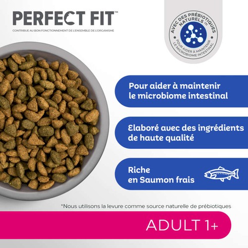 Perfect Fit Croquettes saumon frais chat adulte 1+ stérilisé 1.4kg