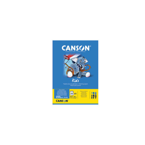 Canson Kids Papier À Dessin, Format A3, 20 Feuilles