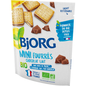 Bjorg Mini Biscuits Fourrés Au Chocolat Lait Bio 180G