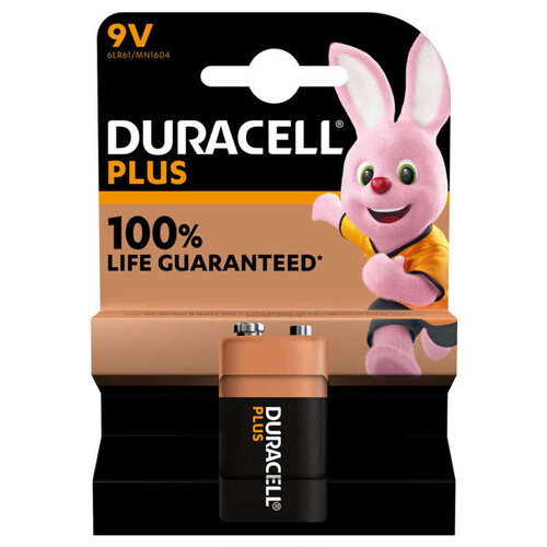Duracell Plus Piles Alcalines 9V 6Lr61 Mn1604 Pack De 1