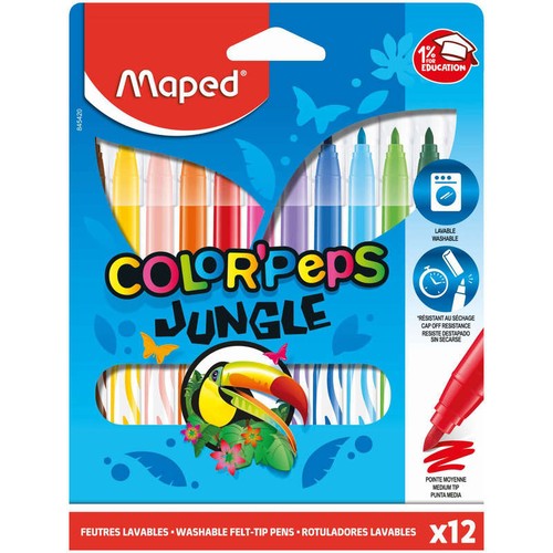 Maped Feutres Color'Peps Jungle x12