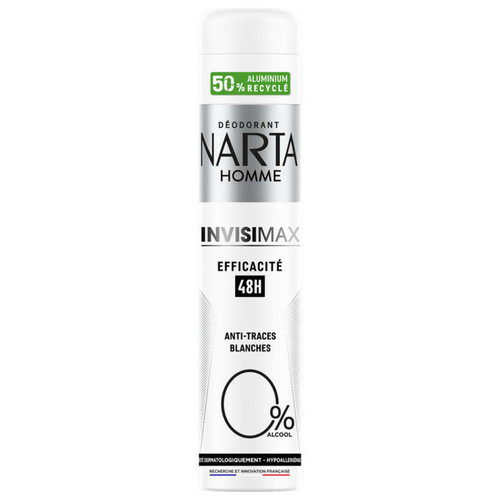 Narta Déodorant homme invisible max 0% 200ml