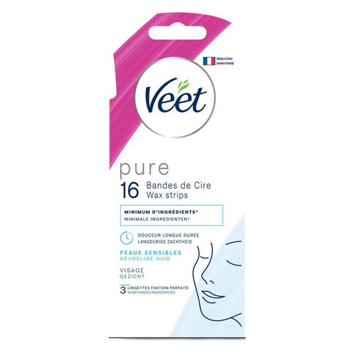 Veet Bandes de Cire Froide Visage x16