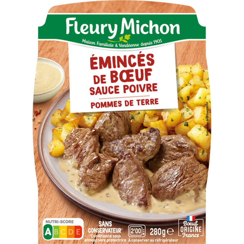 Fleury Michon Emincés de Bœuf Pommes de Terre Sauce Poivre 280g