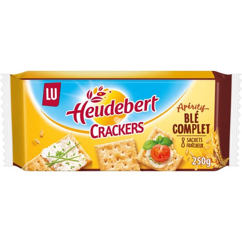 Lu Heudebert Biscuits Apéritifs Crackers Blé Complet 250g