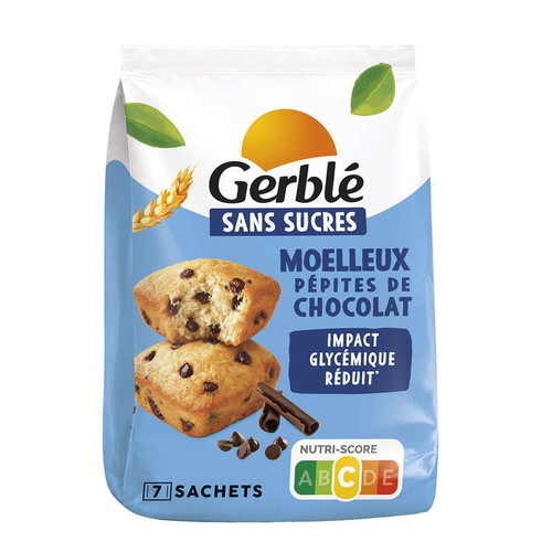 Gerblé Moelleux  Pépites Chocolat Sans Sucres Ajoutés  196g