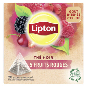Lipton Thé Noir 5 Fruits Rouges 20 Sachets Pyramid®