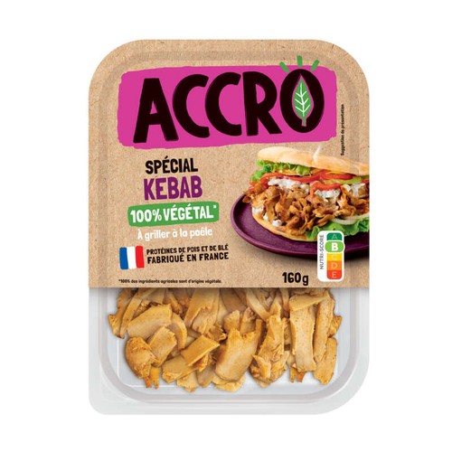 Accro Émincés kebab végétal 160g