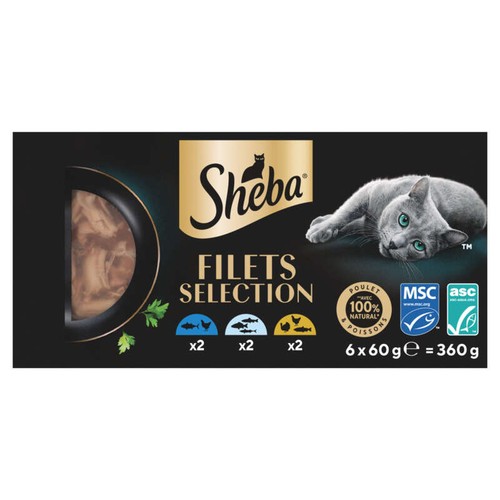 Sheba Filets sélection pour Chat adulte 6x60g