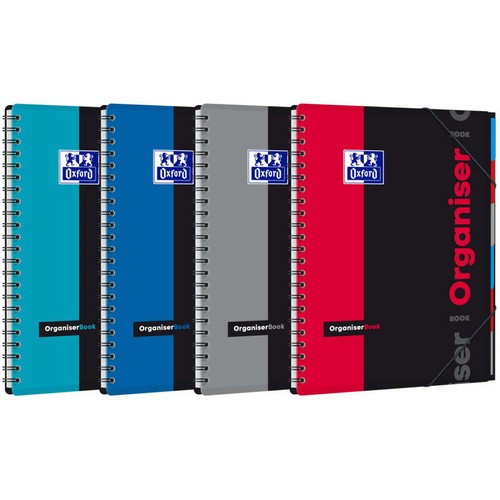 Oxford Cahier trieur, A4, grands carreaux, 160 pages, reliure spirale