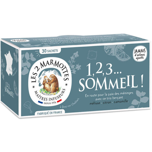 Les 2 Marmottes Infusion 1,2,3 Sommeil x30 36g