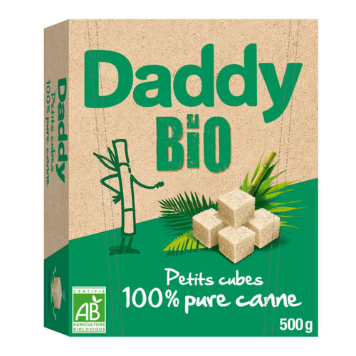 Daddy Sucre De Canne Bio En Cubes La Boîte De 500G