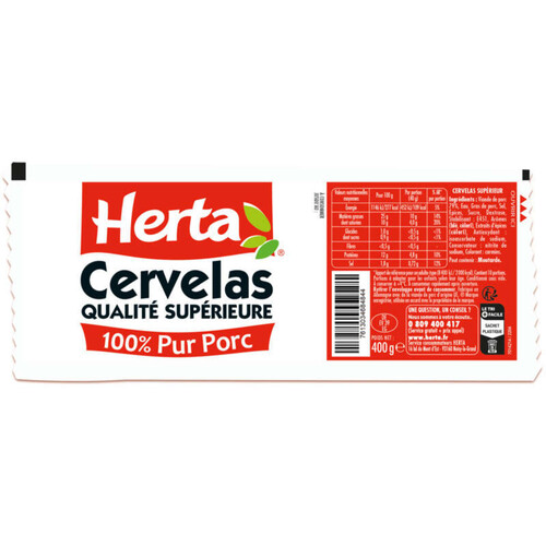 Herta cervelas 100% pur porc 400g