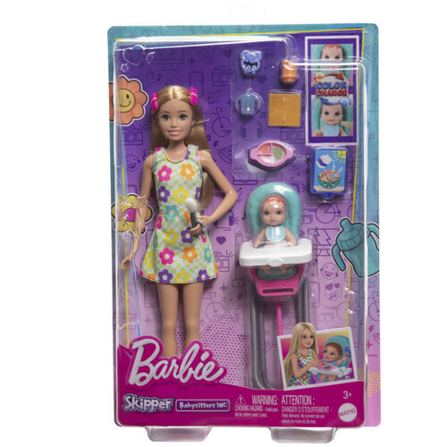 Barbie Poupées et Coffret Skipper Babysitters Monoprix Courses