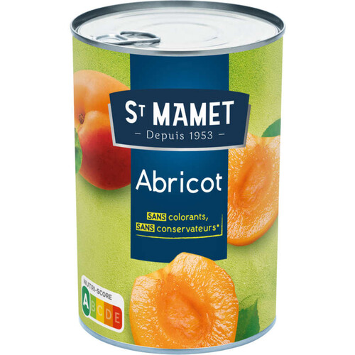 St Mamet Abricots de Méditerranée, demi-fruits au sirop 410g