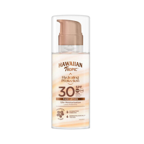 Hawaiian Tropic Silk Hydratation Lotion Solaire Protectrice SPF30 Visage 50ml