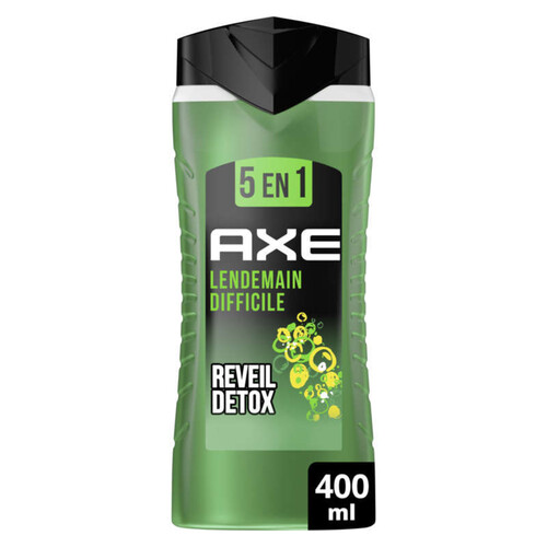 Axe Gel Douche Corps Visage Lendemain Difficile Réveil Détox 400ml