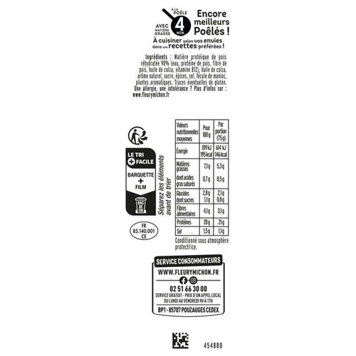 Fleury Michon végétal 100% plaisir émincés rôtis 2x75g