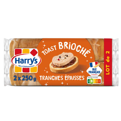 Harrys Toast Brioché Lot de 2x250g