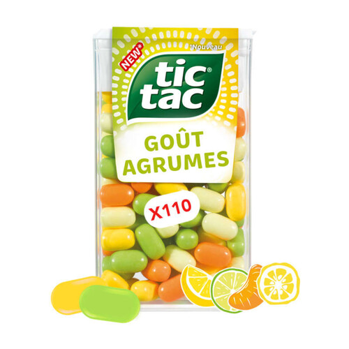 Tic Tac new bonbons goût argumes 54g