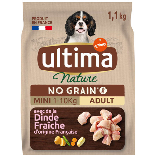 Ultima Nature Croquettes Chien Mini Sans Céréales Dinde 1.1kg