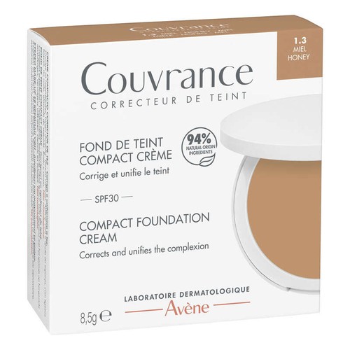 Avène Eau Thermale Couvrance Fond de Teint Compact SPF30 Teinte 1.3 Miel 8,5g