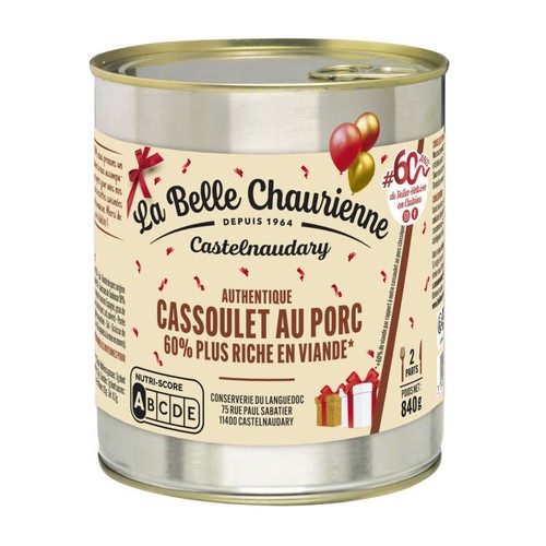 La belle Chaurienne Cassoulet Riche en Viande 4/4 -840g