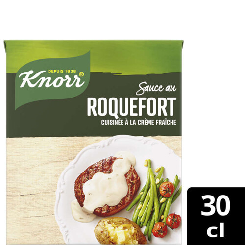 Knorr Les Moments Gourmets Sauce Chaude Roquefort Cuisinée À La Crème Fraîche Brique 30cl