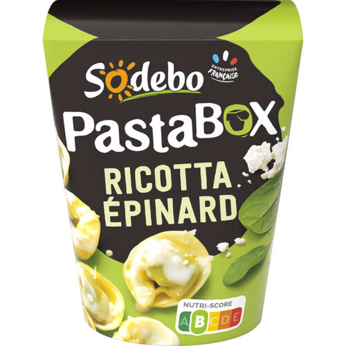 Sodebo Pasta Box Tortellini ricotta épinards sauce parmesan 280g