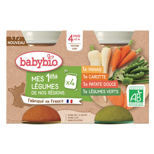 Babybio mes 1ers légumes de nos régions bio 130g