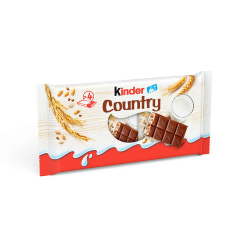 Kinder Country x4 Barres De Céréales Enrobées De Chocolat