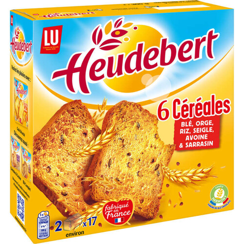 Lu Heudebert Biscottes 6 Céréales 300g