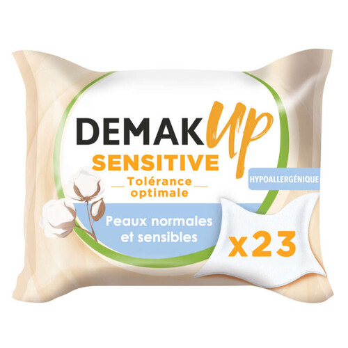 Demak'Up Lingettes À Démaquiller Sensitive Peaux Normales Et Sensibles X23