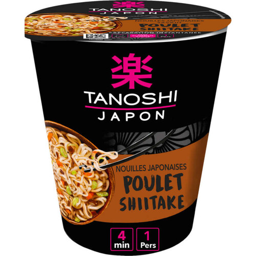 Tanoshi Japon Nouilles Japonaises Saveur Poulet Shiitaké 65g