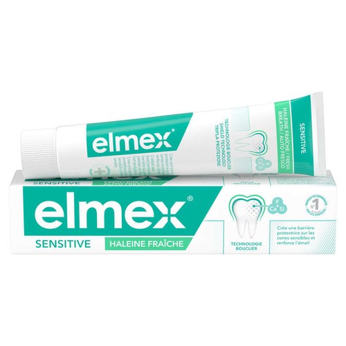 Elmex Dentifrices Dents sensibles nettoyage et fraicheur 0% colorants 75ml