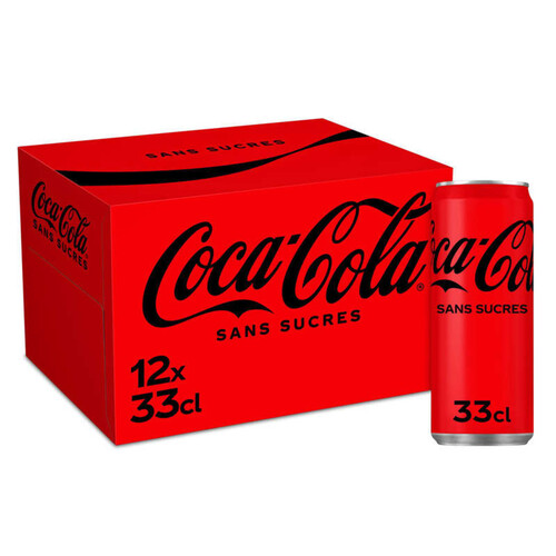Coca-cola sans sucres canettes 12x33cl
