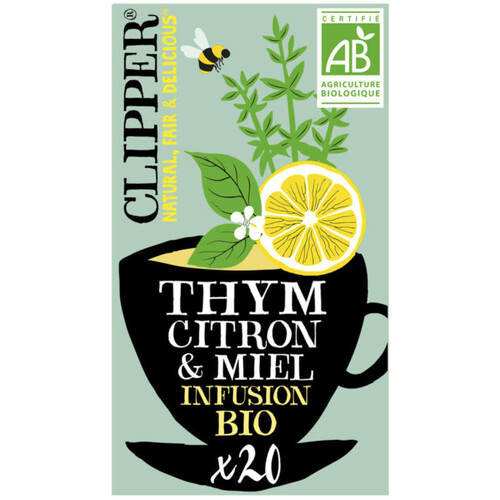 Clipper Infusion Thym & Citron Saveur Au Miel 32G