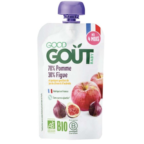 [Par Naturalia] Good Goût Gourde Pomme Figue Dès 4M 120g Bio