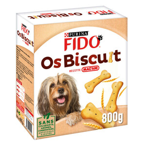 Fido Os Biscuit Recette Mac'Ani Friandises pour Chien 800g