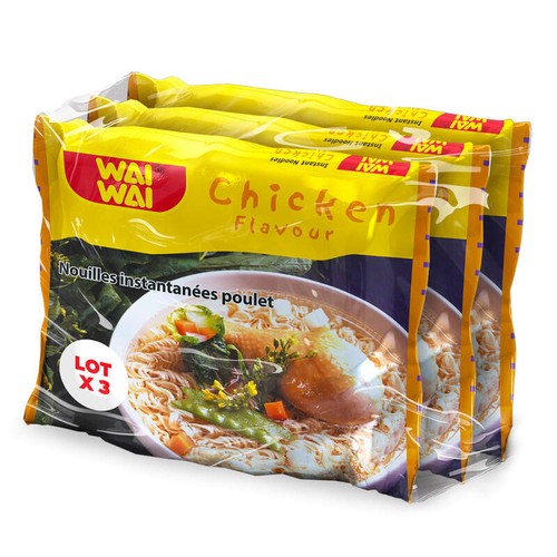 Wai Wai Nouilles instantanées poulet 3x60g