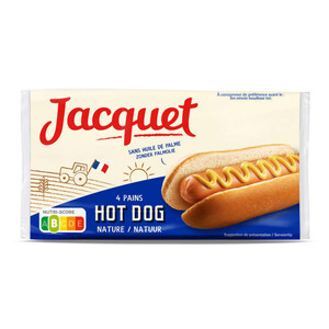 Jacquet Pains spéciaux pour hot dogs 240g