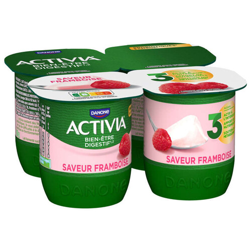 Activia Yaourt Bifidus Saveur Framboise 4x125g