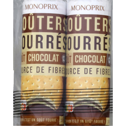 Monoprix Goûters fourrés au chocolat 2x300g