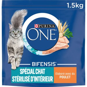 Purina One Croquettes Chat Stérilisé D'Intérieur Au Poulet 1,5kg