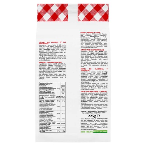 Bonne Maman Amandines aux éclats de framboise x9