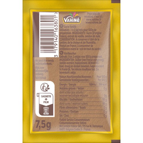 Vahiné Sucre Vanillé 7,5g