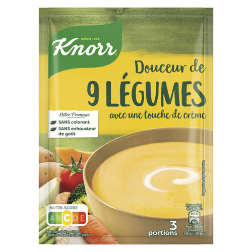 Knorr Soupe Douceur de 9 Légumes Touche de Crème 3 Portions 84g